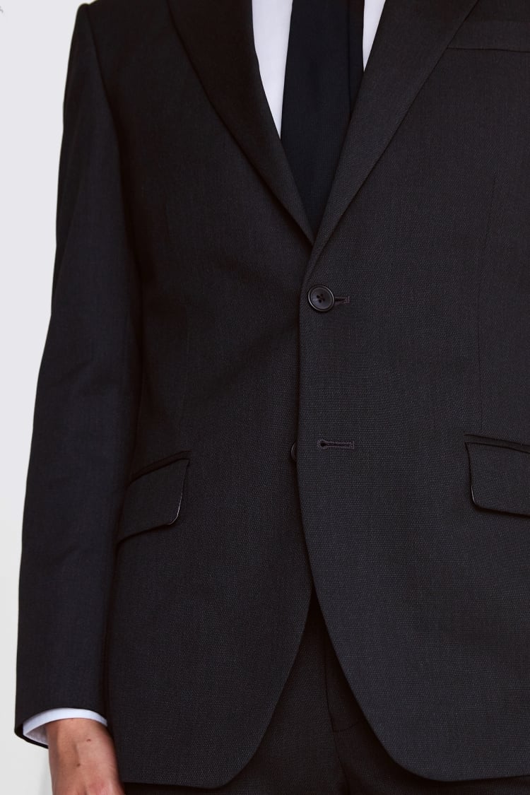 Tailored Fit Charcoal Stretch Jacket | Buy Online at Moss