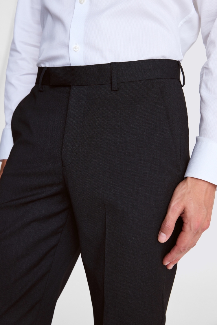 Tailored Fit Charcoal Stretch Trousers