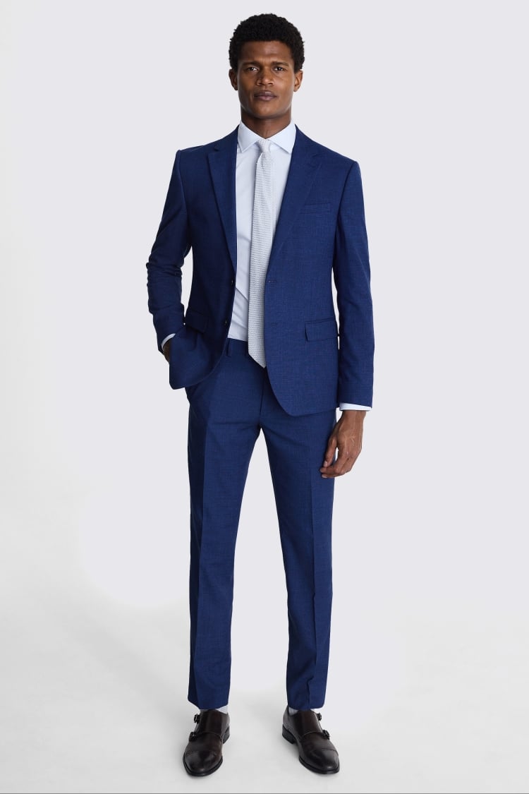 Custom Made  blue slub suit