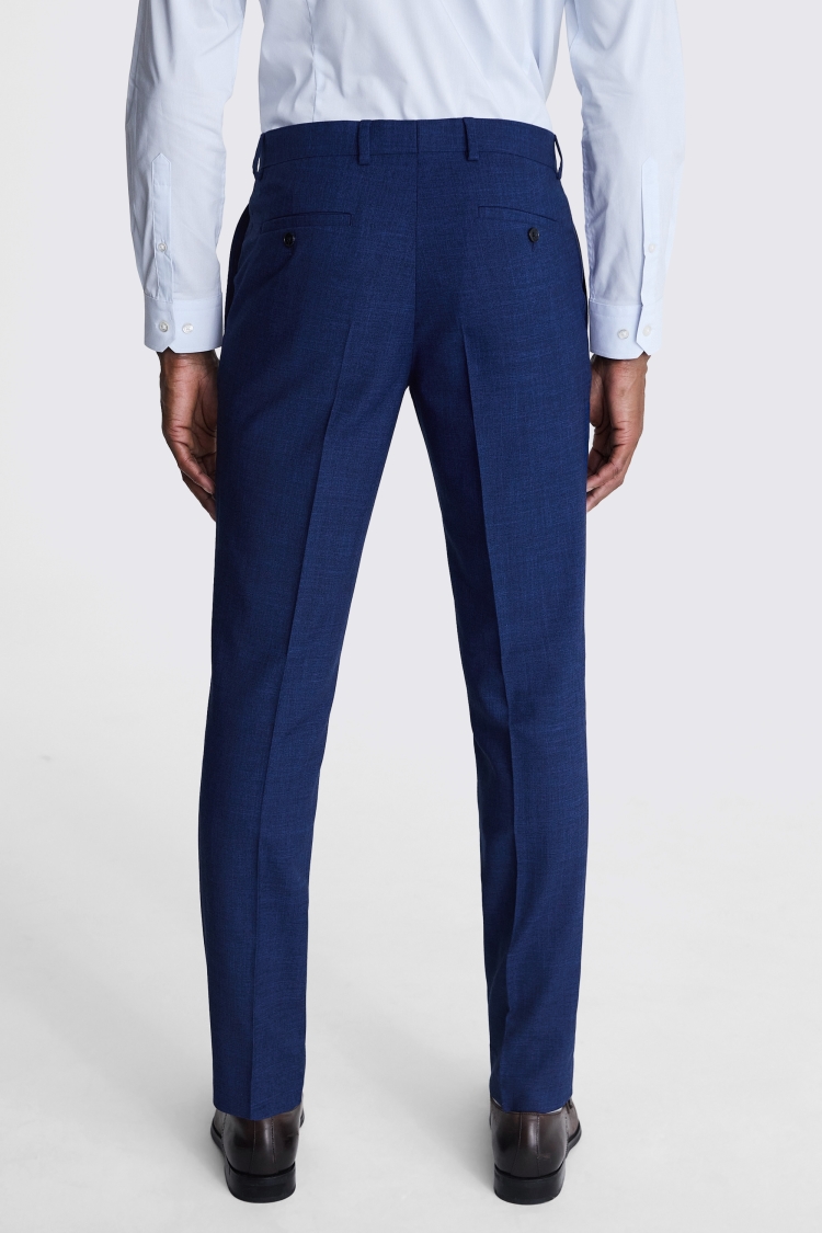 Slim Fit Blue Slub Trousers