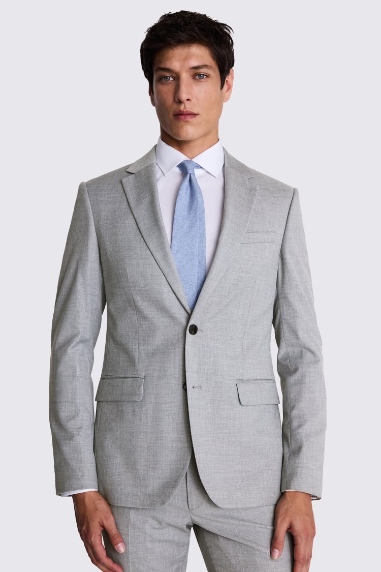 Milano Moda Longer Coat Suit Grey Stripe Lapel Vested Church Suits 5267