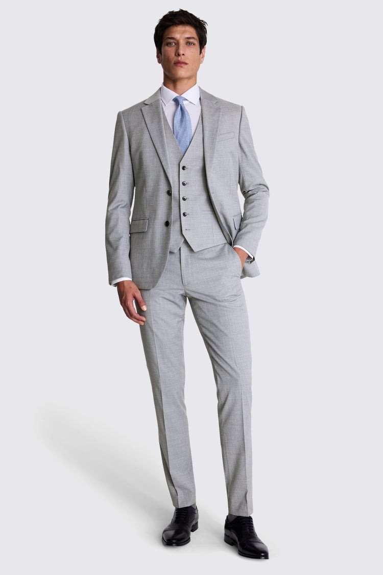 Slim Fit Grey Stretch Jacket | Buy Online at Moss