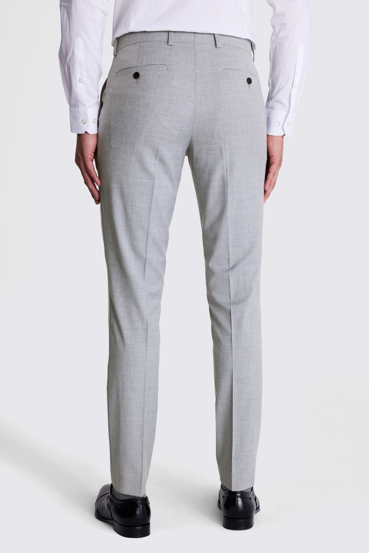 Slim Fit Grey Stretch Pants