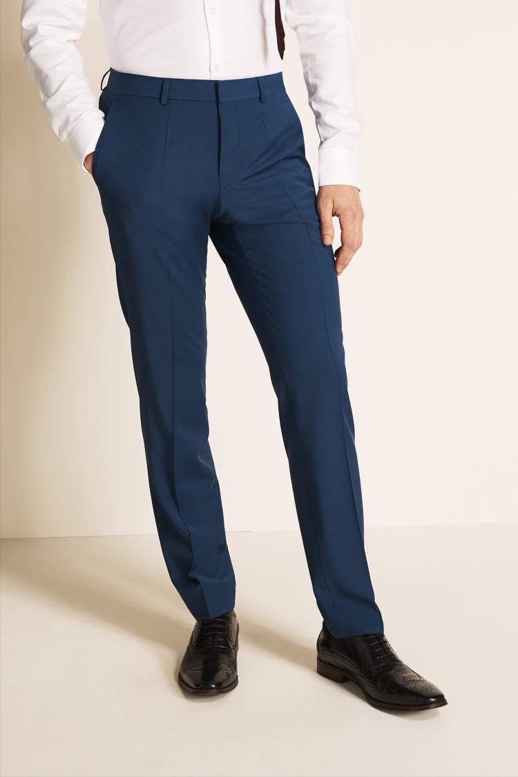 Slim Fit Blue Trousers