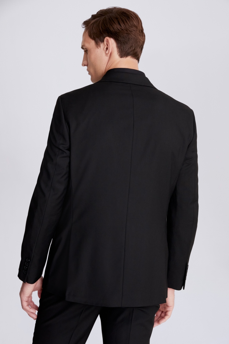 Regular Fit Black Stretch Suit