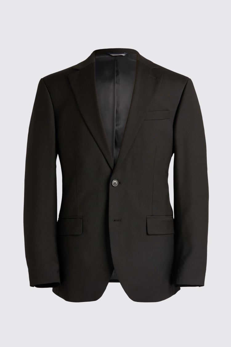 Regular Fit Black Stretch Suit