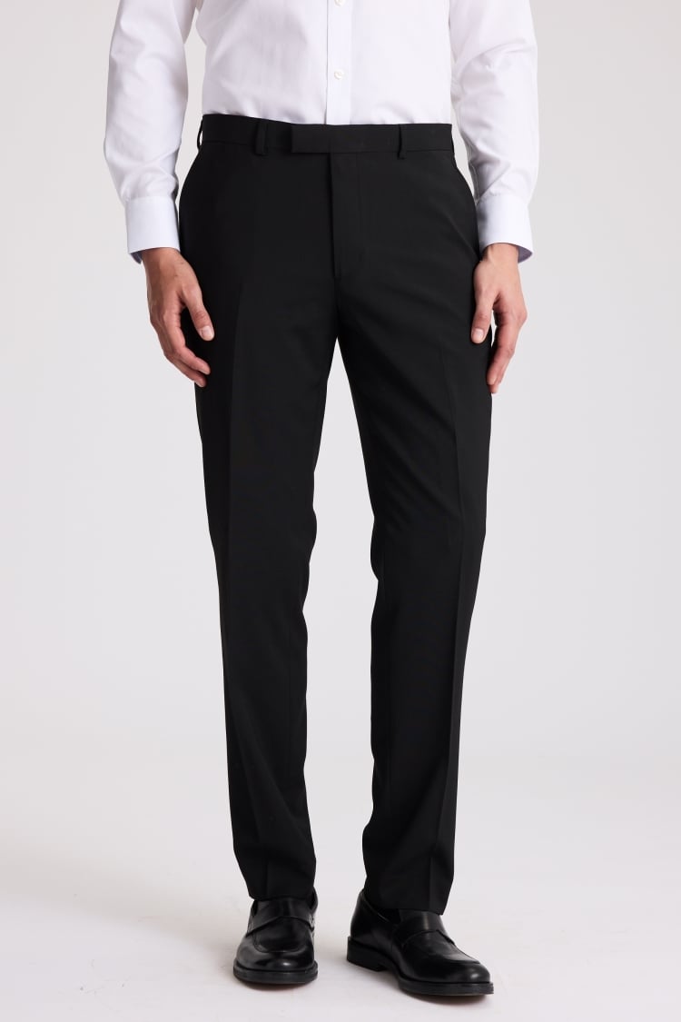 Arrow Black Regular Fit Trousers