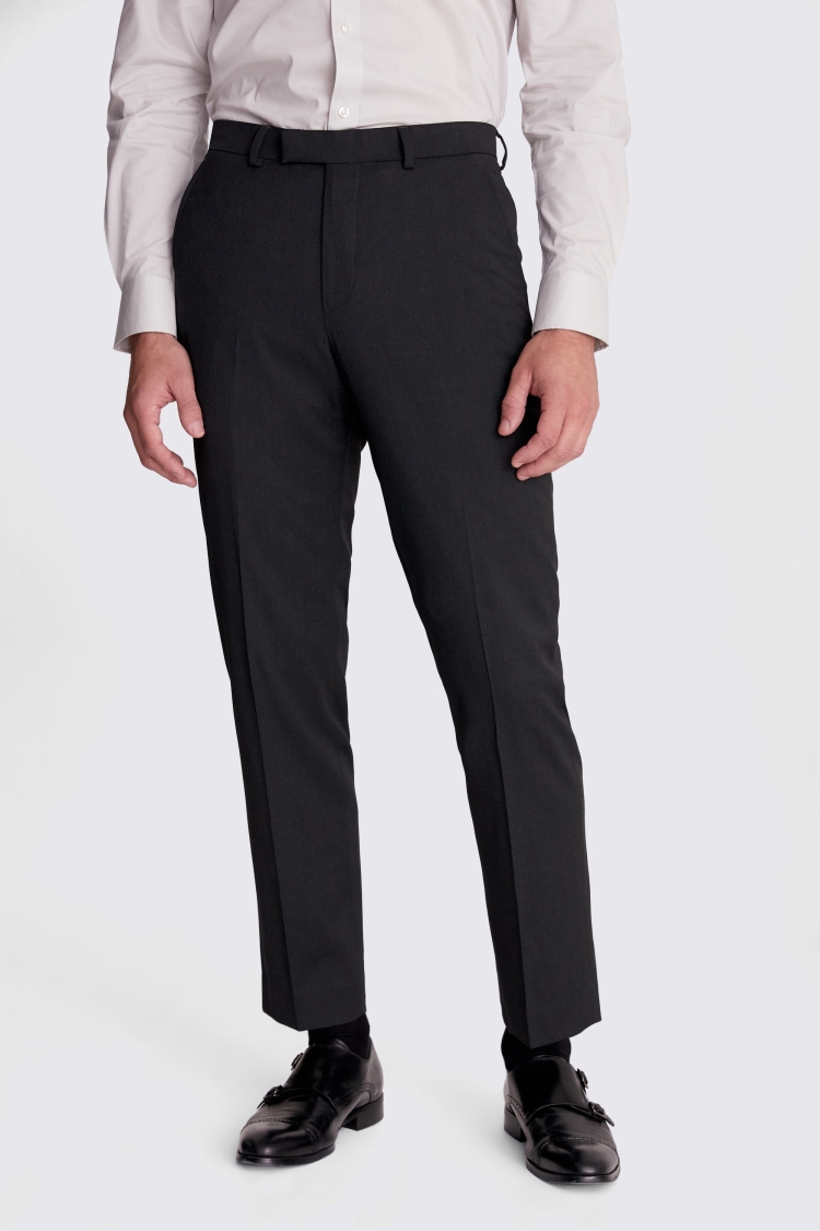 Celio Men Black Solid Regular Fit Cotton Fashion Trousers