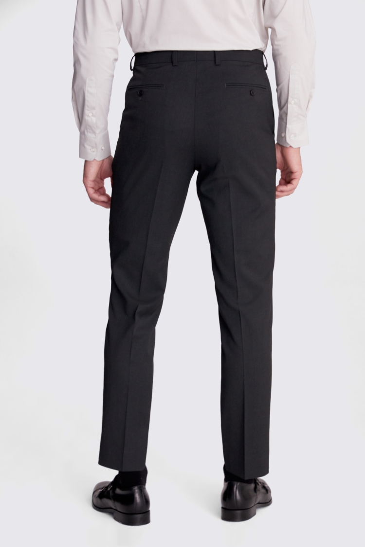 Regular Fit Charcoal Stretch Trousers