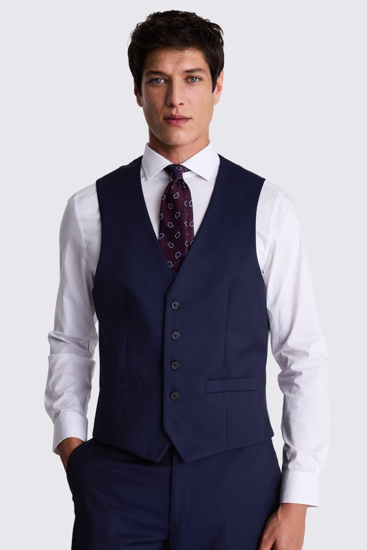 Regular Fit Ink Stretch Waistcoat