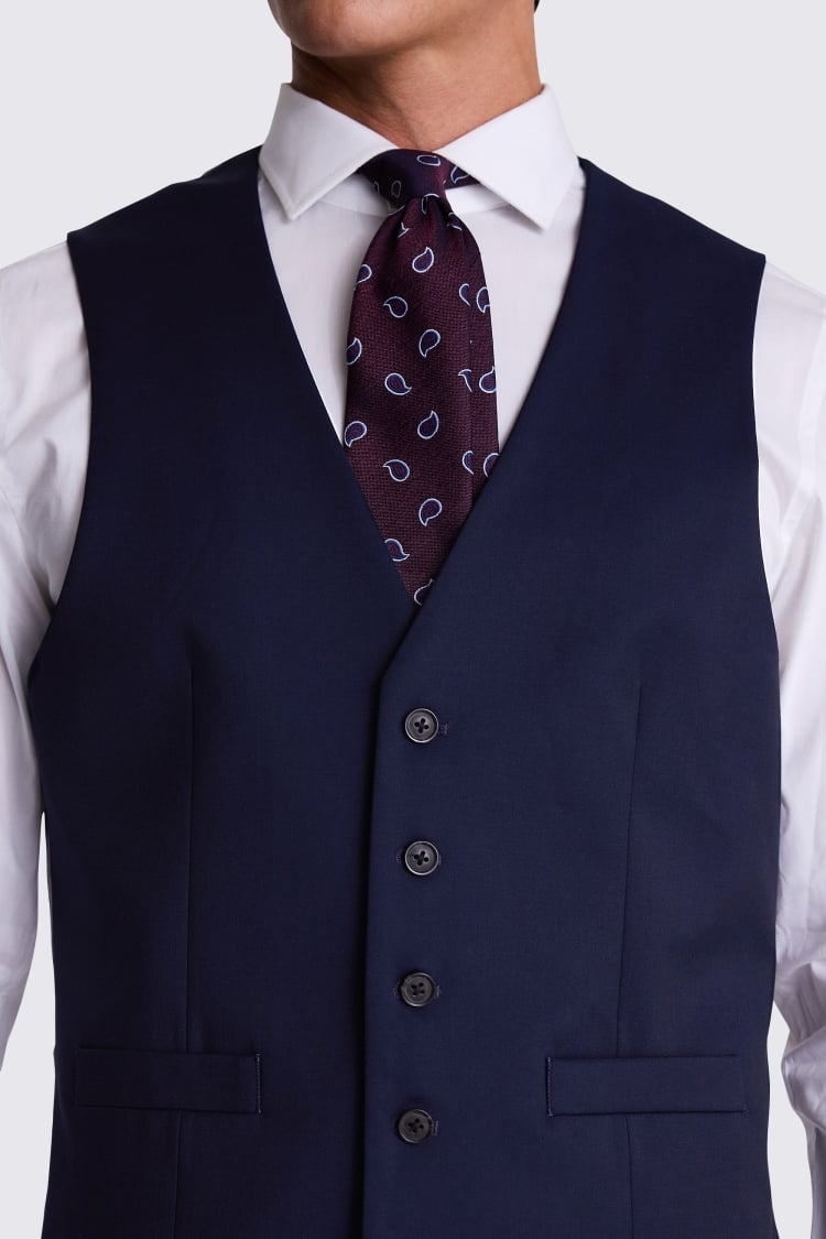 Regular Fit Ink Stretch Waistcoat