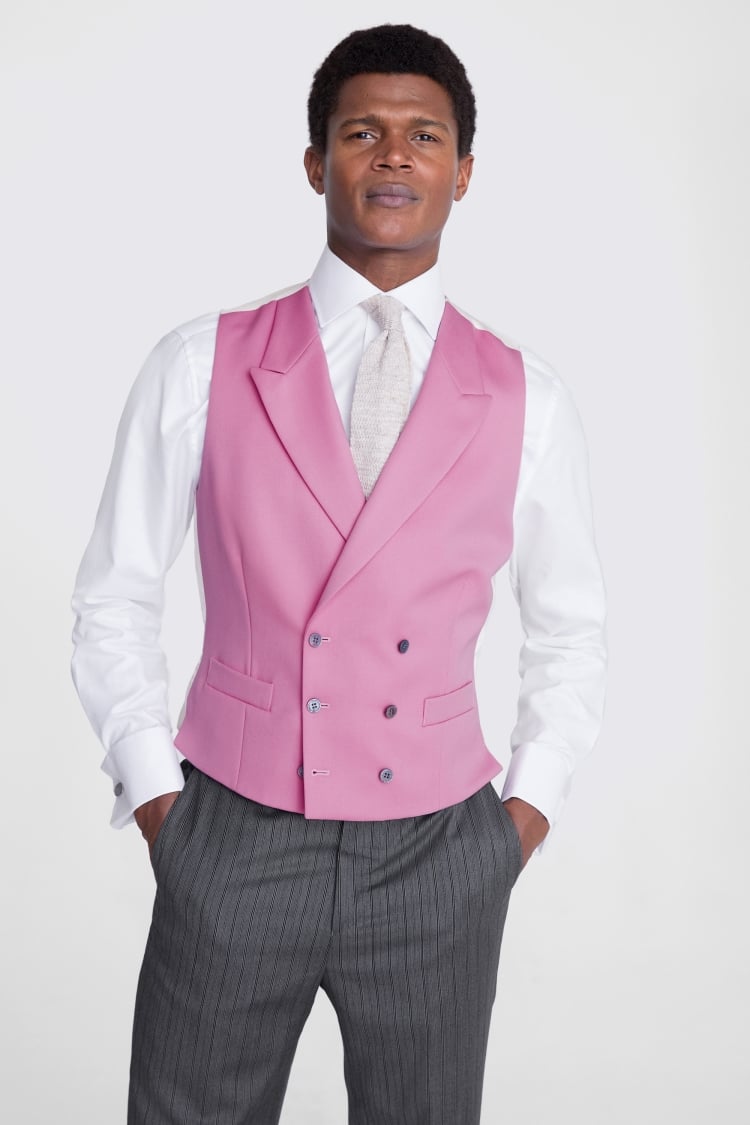Tailored Fit Pink Waistcoat
