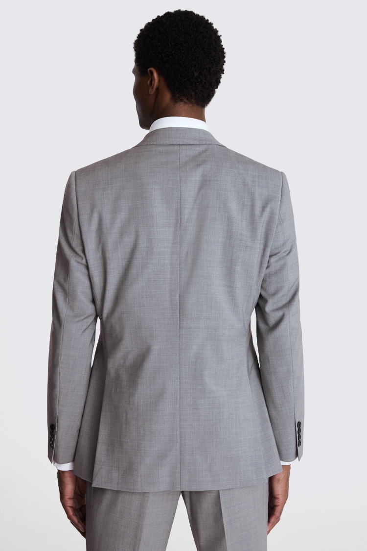 Slim Stretch Tailored Suit Jacket - Light Grey, Suit Jackets