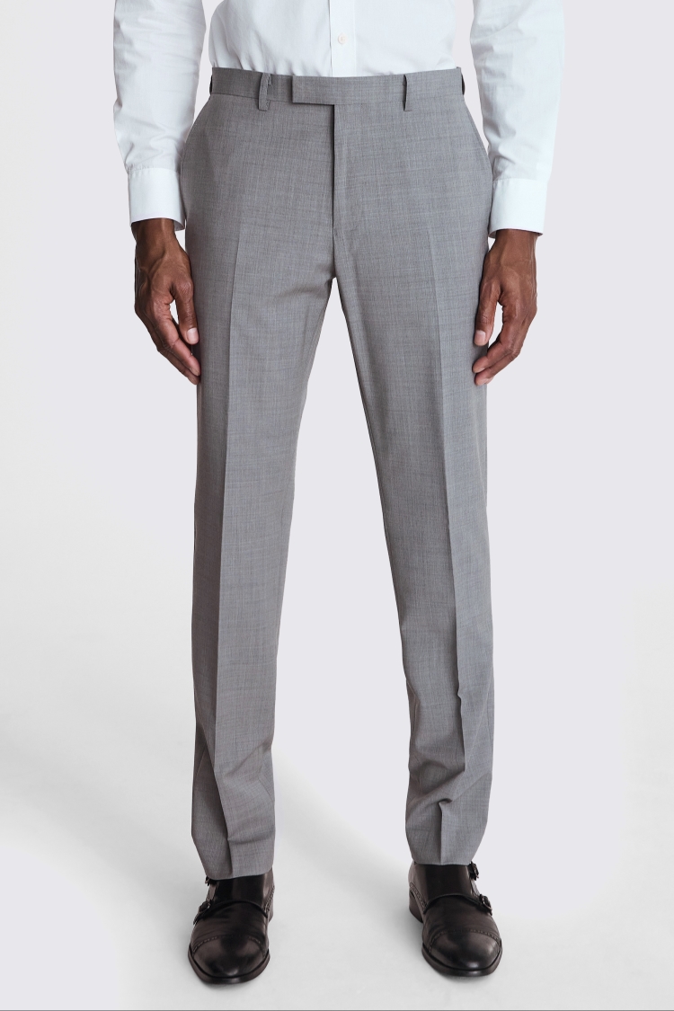 Tailored Fit Light Grey Marl Performance Suit