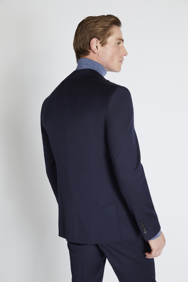 Italian Slim Fit Navy Twill Jacket