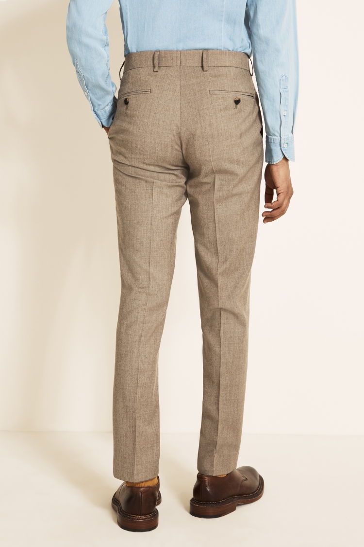 Tailored Fit Stone Twill Trousers