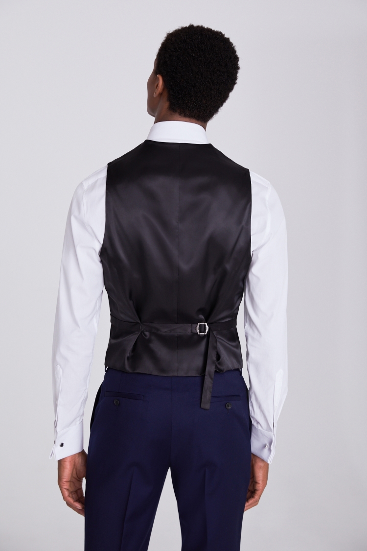 Tailored Fit Navy Twill Dress Waistcoat | Buy Online at Moss
