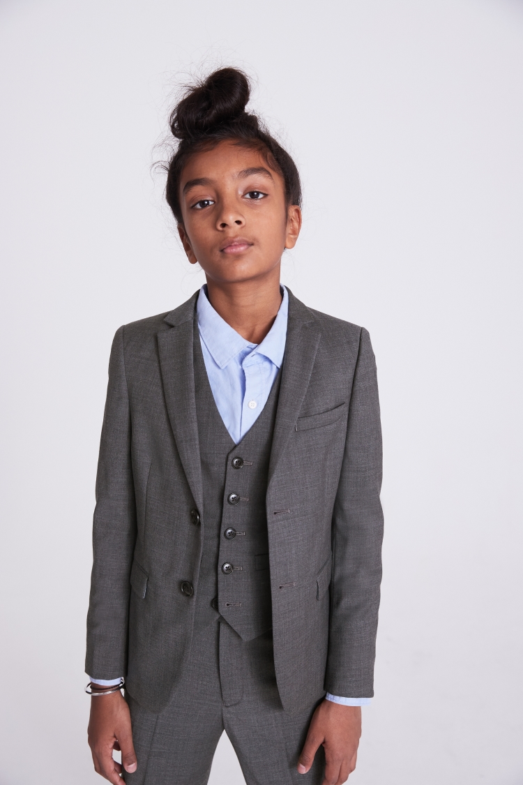 Boys Grey Twill Jacket