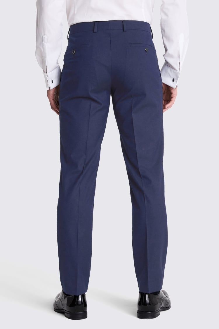 Slim Fit Navy Tuxedo Trousers | Buy Online at Moss