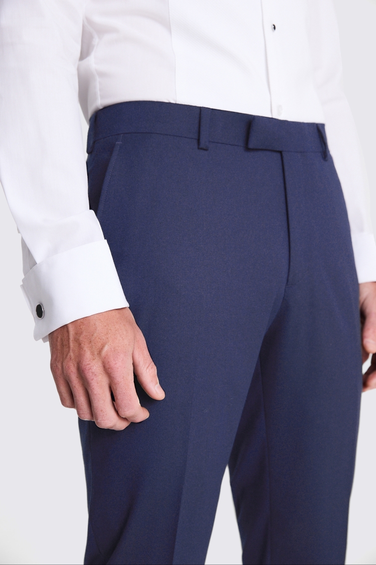 Slim Fit Navy Tuxedo Trousers | Buy Online at Moss