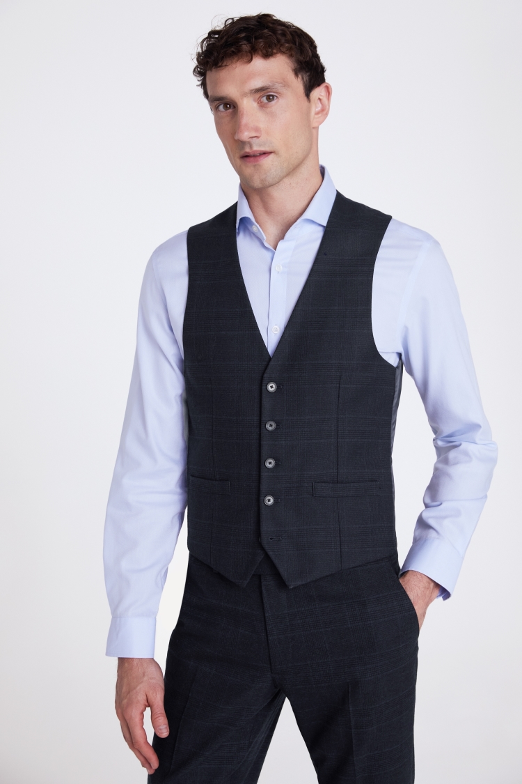 Slim Fit eco Ink Check Jacket