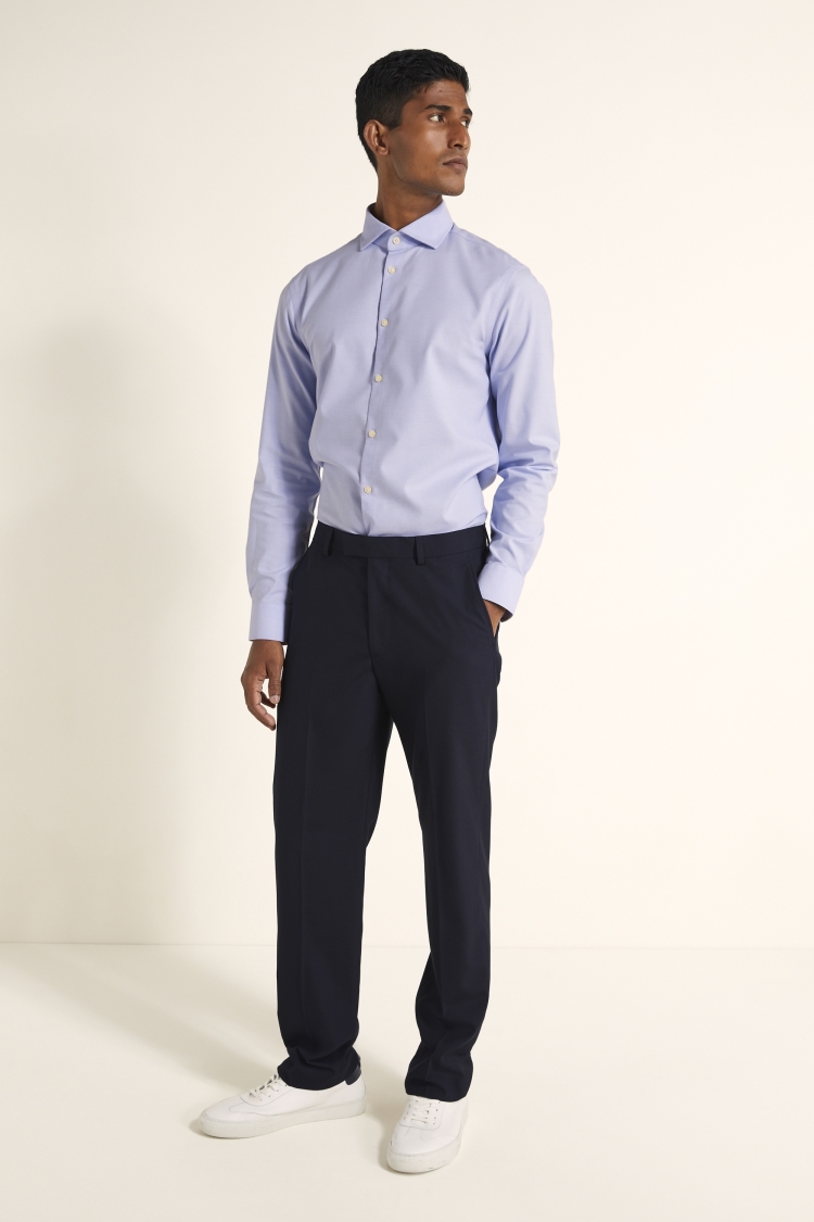 Slim Fit Sky Single Cuff Performance Oxford Zero Iron Shirt
