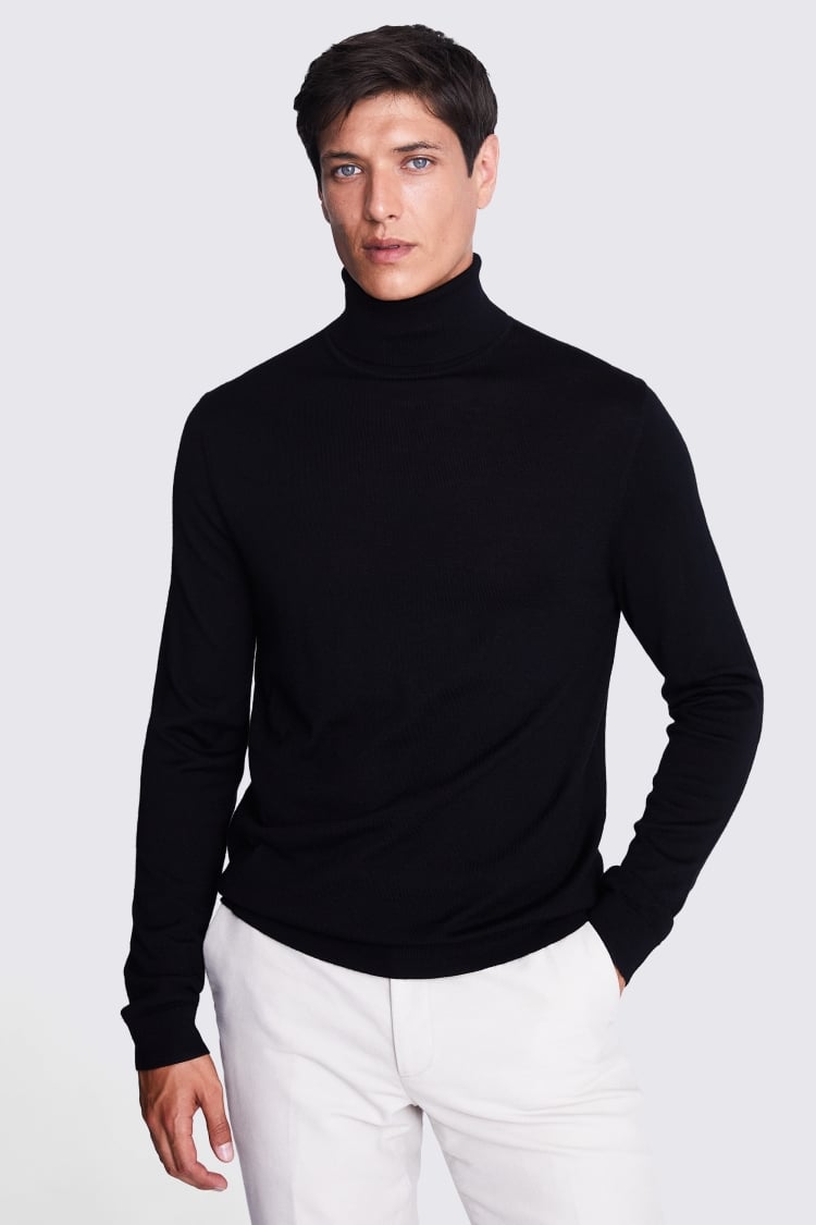 Mens roll clearance neck shirts