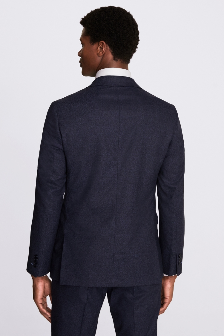 Italian Slim Fit Royal Blue Flannel Jacket