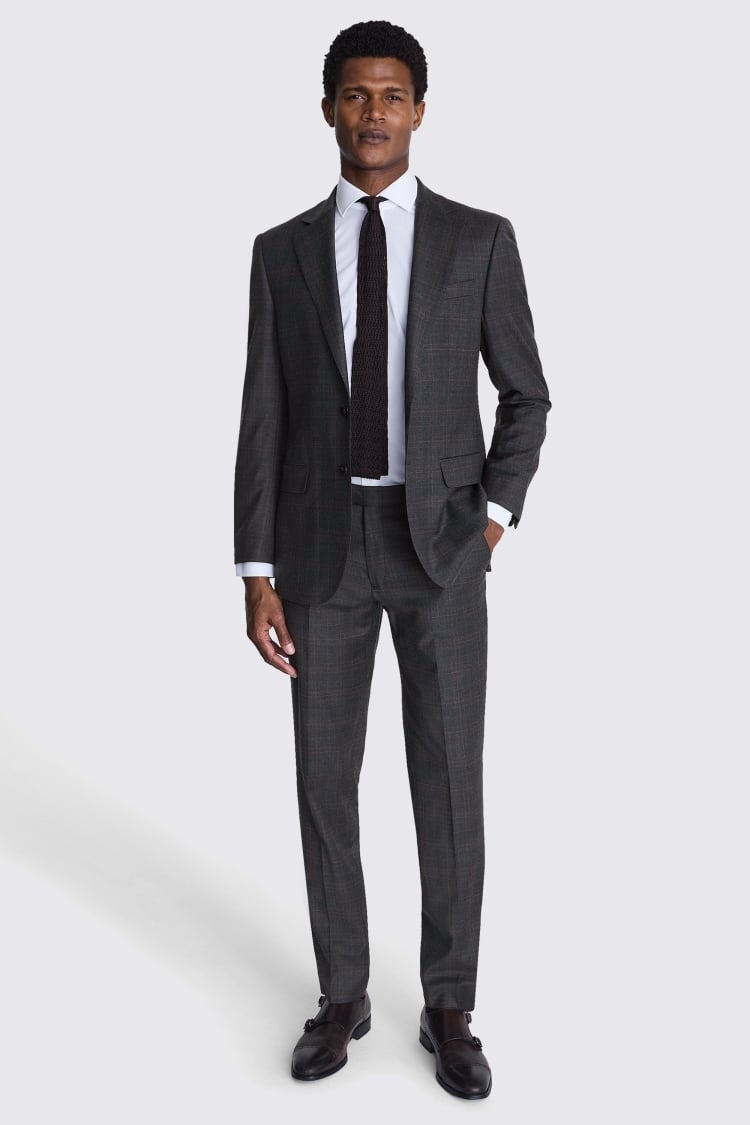 Tailored Fit Light Grey Marl Performance Suit