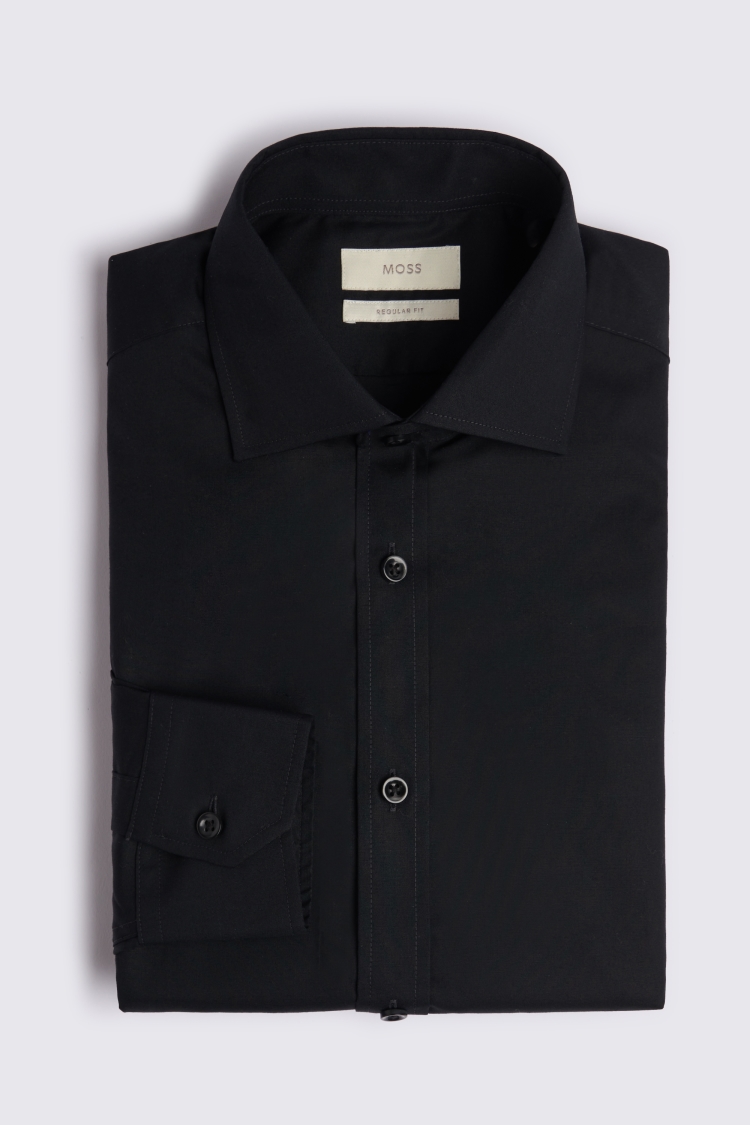 Regular Fit Black Non-Iron Shirt