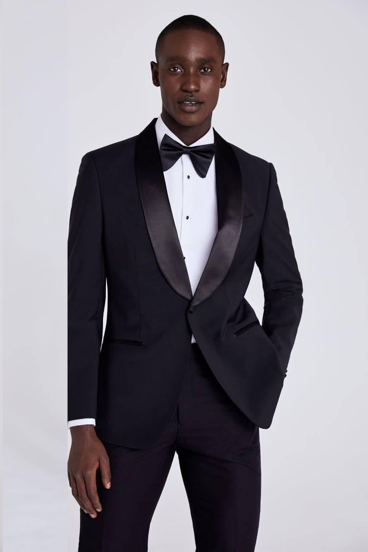 Slim Fit Black Shawl Lapel Tuxedo