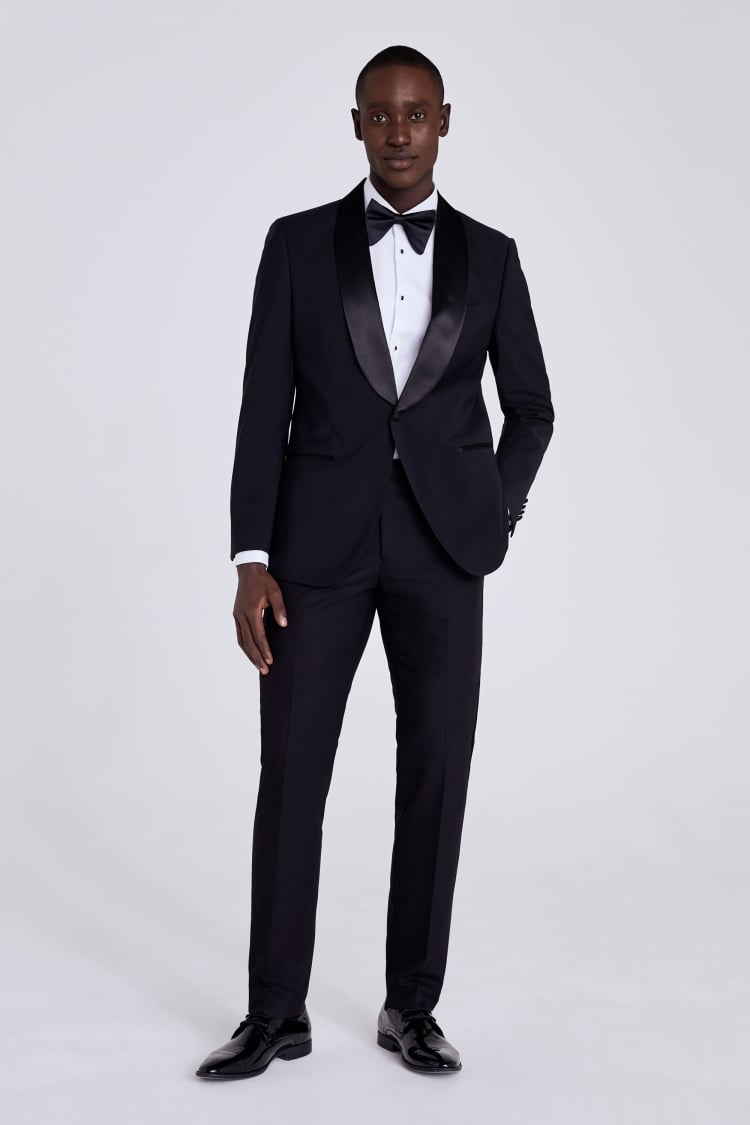 Slim Fit Black Shawl Lapel Tuxedo