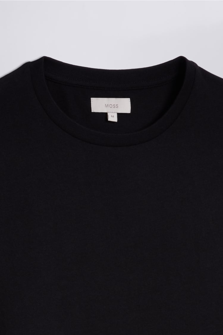 Round neck shirt clearance black