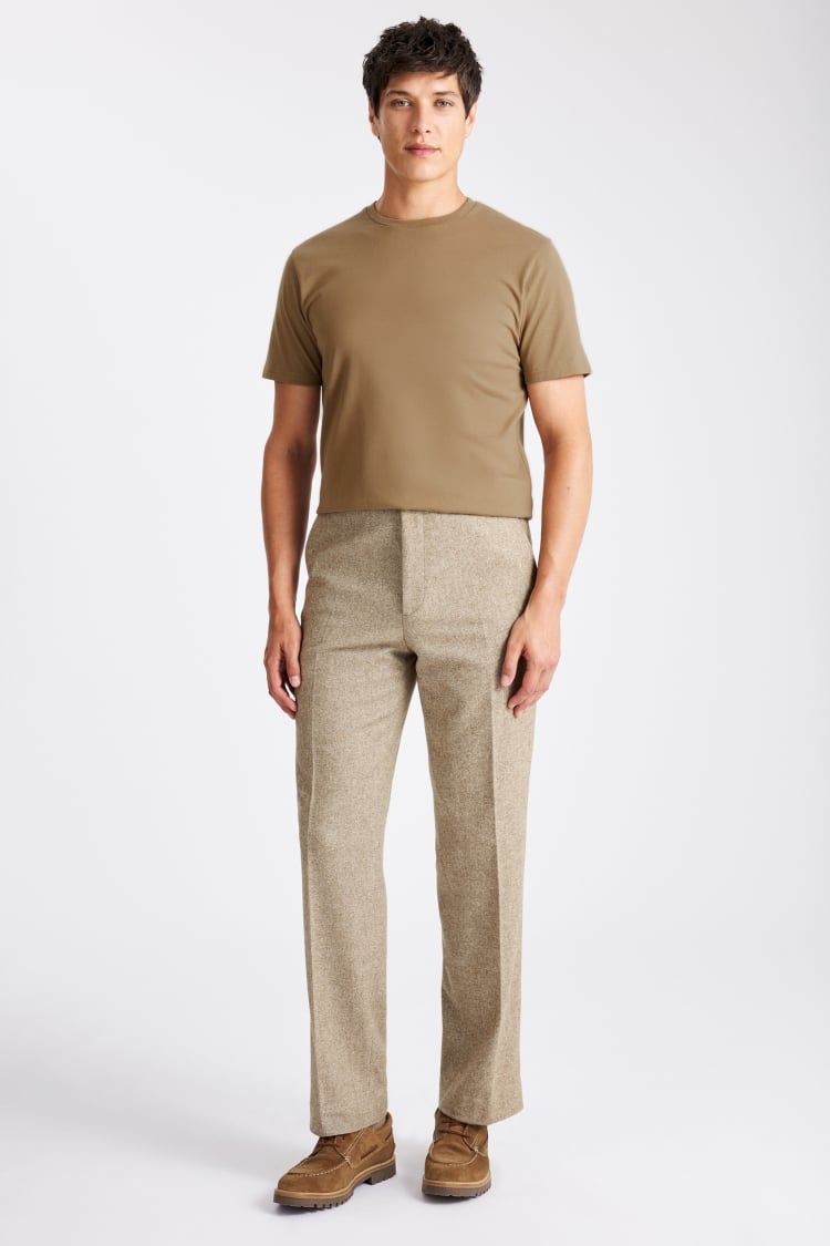 Tan Crew-Neck T-Shirt