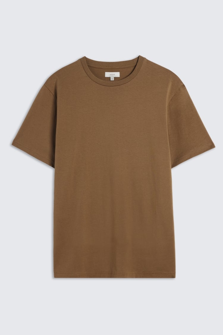 Tan Crew-Neck T-Shirt