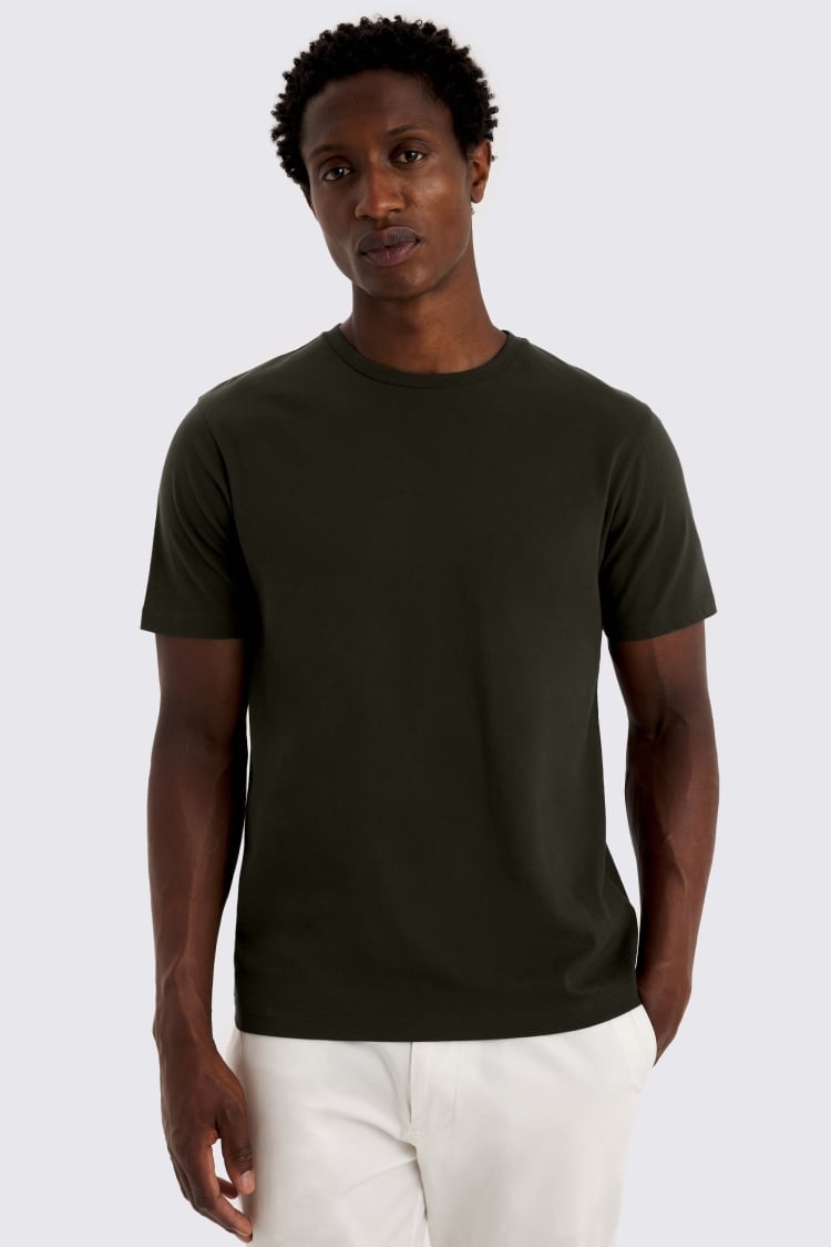 Khaki Crew-Neck T-Shirt