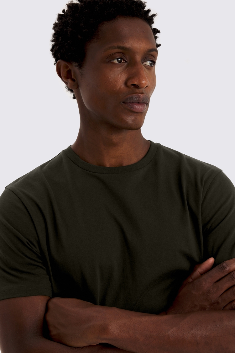 Khaki Crew-Neck T-Shirt