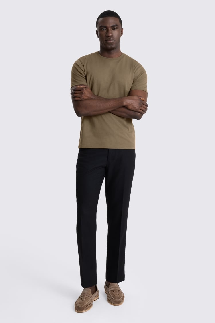 Dark Taupe Crew-Neck T-Shirt