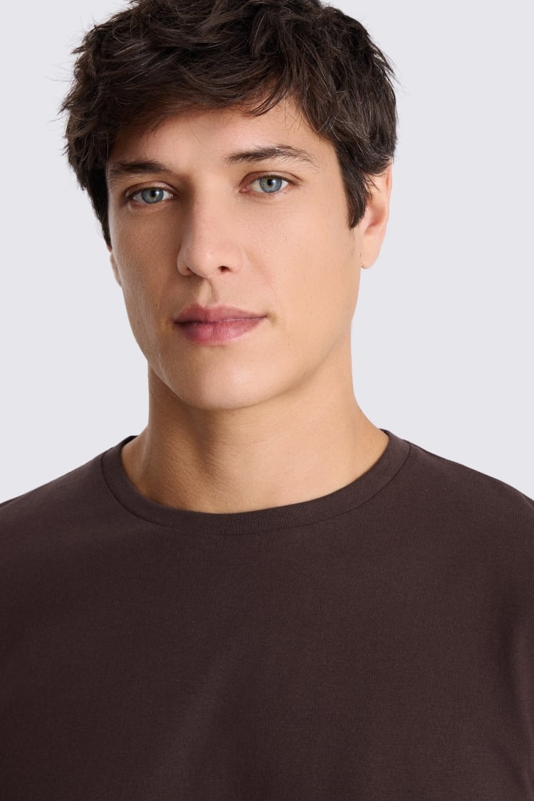 Maroon Cotton Crew-Neck T-Shirt