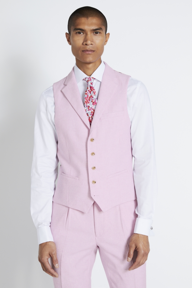 Slim Fit Pale Pink Tweed Suit