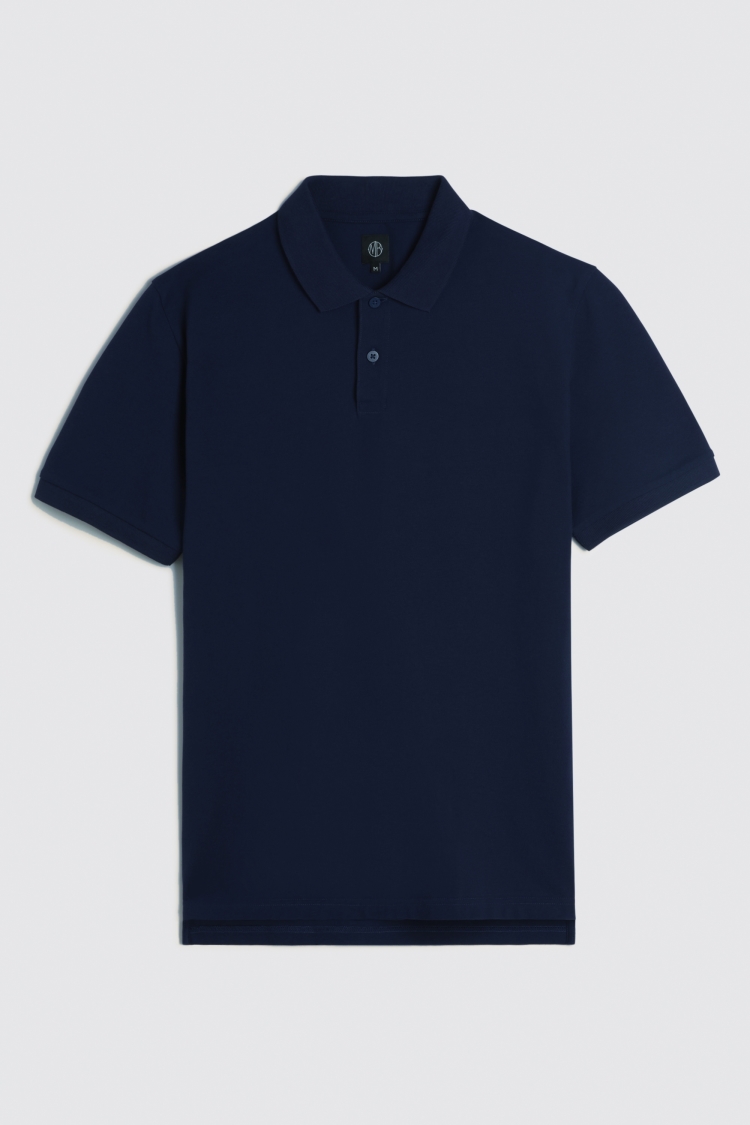 Navy Pique Polo Shirt