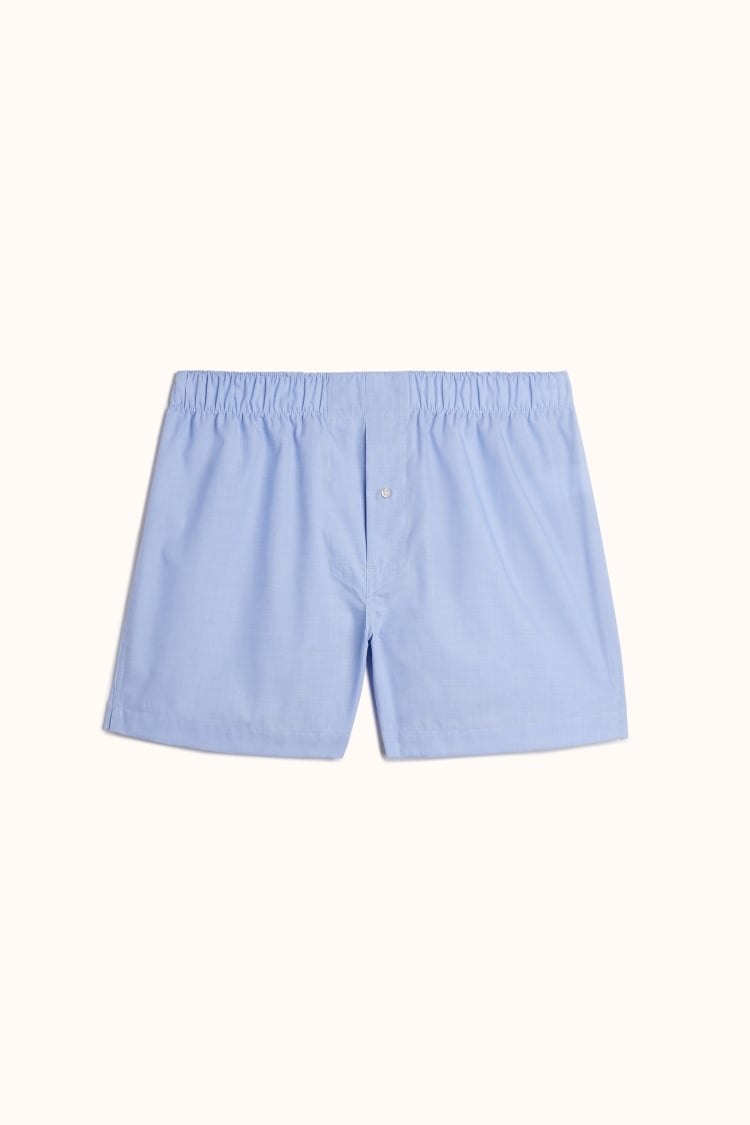 French Blue Cotton Boxer Short