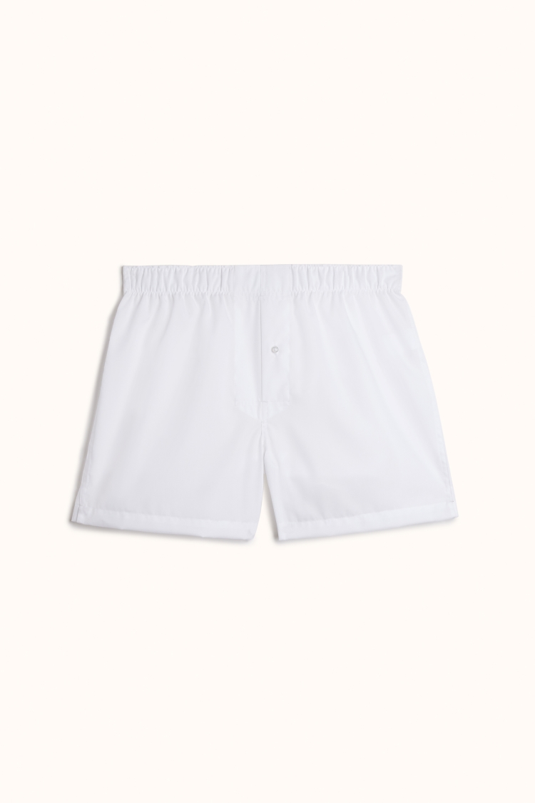 White Cotton Boxer Short