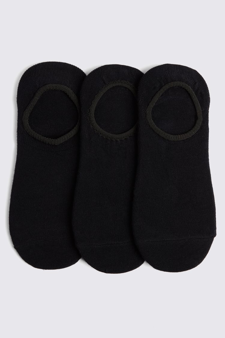 Navy 3-Pack Bamboo Trainer Socks