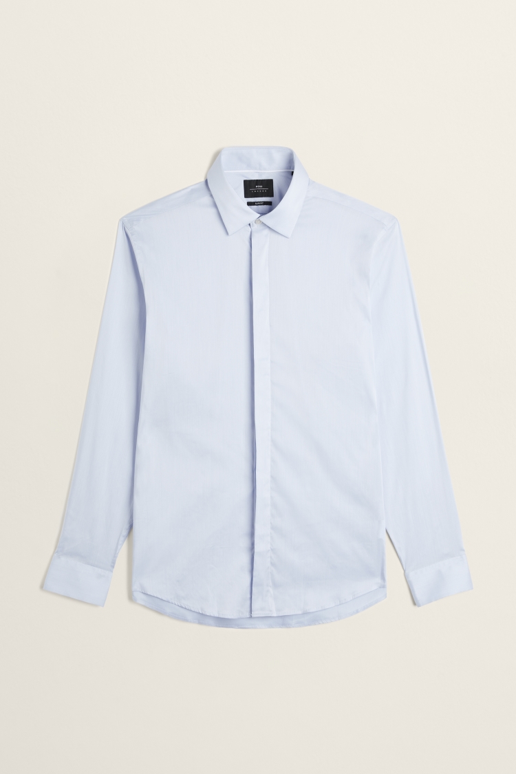 Slim Fit Sky Bluff Fly Front Stretch Shirt