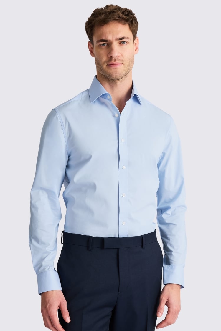 Organic Twill Extra Slim Fit Shirt Double Cuff