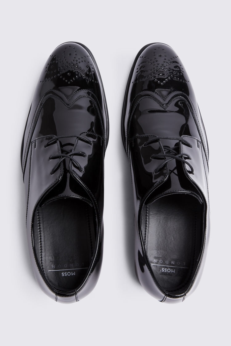 Kensington Black Patent Dress Brogues