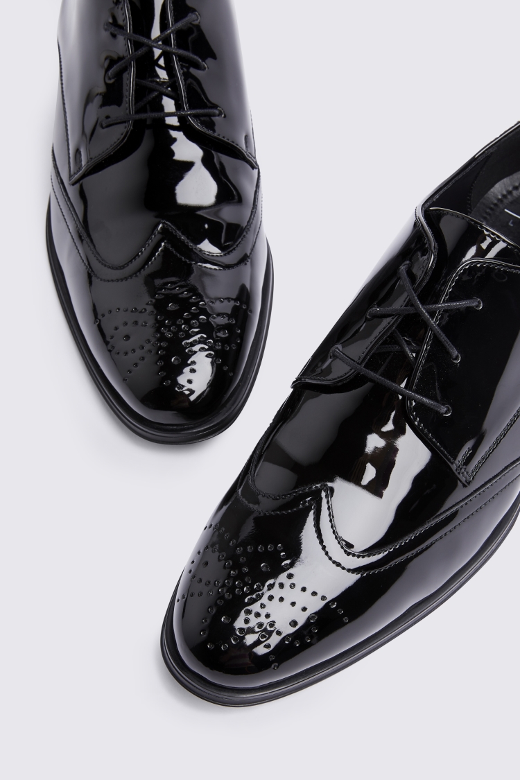 Men's Black Patent Lace Up Dress Shoe