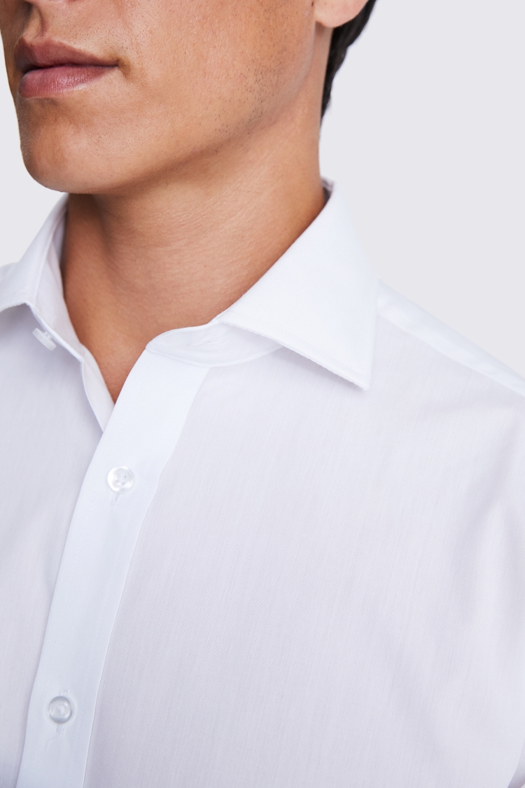 Regular Fit White Poplin Shirt