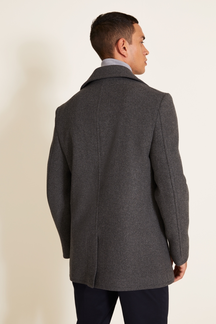 Tailored Fit Charcoal Pea Coat